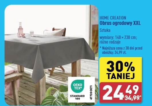 Obrus ogrodowy 140 x 230 cm Home creation promocja