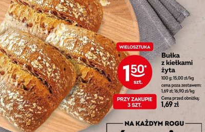 Bułka z kiełkami żyta wielosztuka promocja w Żabka