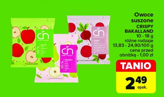 Chipsy z gruszki Crispy natural promocja