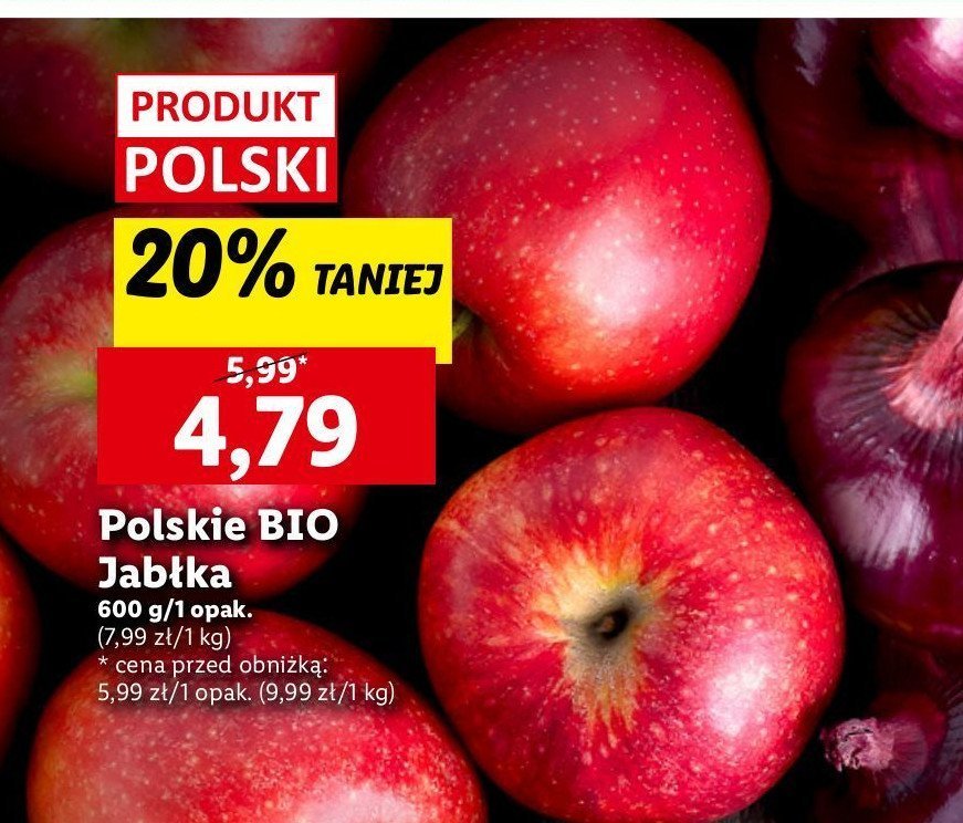 Jabłka bio promocja