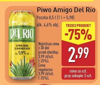 Piwo Del rio promocja w Aldi