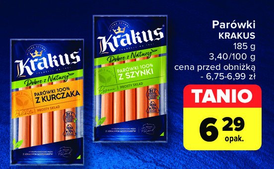 Parówki z kurczaka dobre z natury Krakus animex promocja