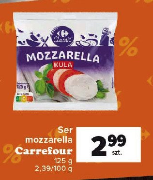 Ser mozzarella kula Carrefour promocja