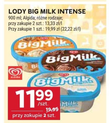 Lody big milk intense promocja w Stokrotka