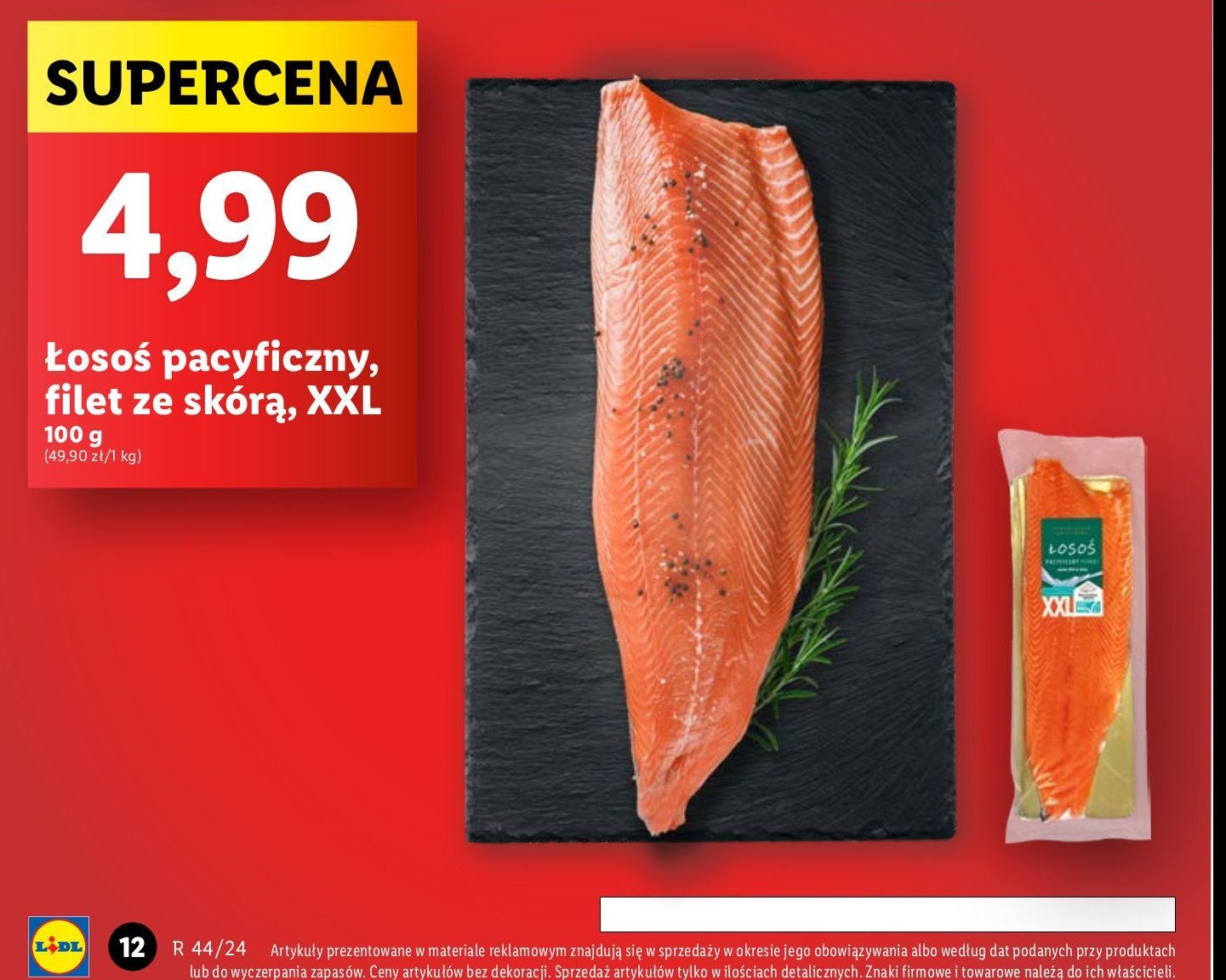 Łosoś pacyficzny filet xxl ze skórą promocja