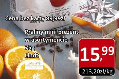 Praliny mini prezent Lindt w asortymencie 75g promocja w Market Point
