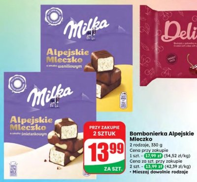 Bombonierka Alpejskie Mleczko promocja w Dino