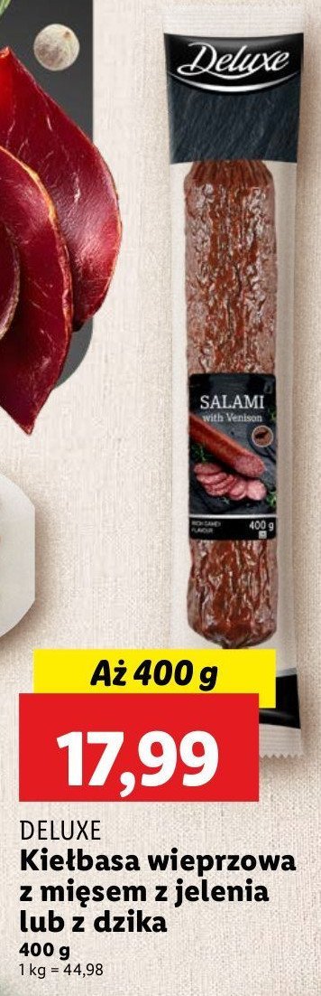 Salami wieprzowe z mięsem dzika Deluxe promocja