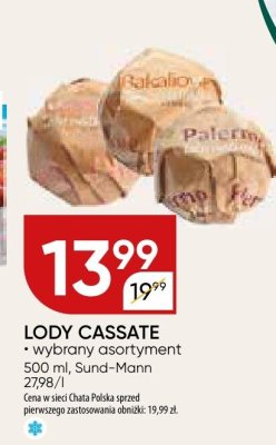 Lody Cassate Sund-Mann promocja w Chata Polska