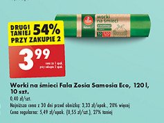 Worki na śmieci z taśmą 120 l Zosia samosia promocja