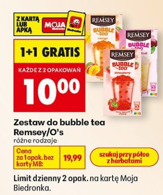 Zestaw do bubble tea Remsey/O's promocja w Biedronka