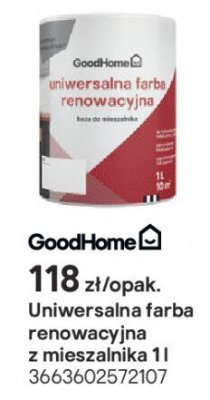 Farba uniwersalna farba renowacyjna z mieszalnika GoodHome promocja w Castorama