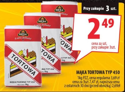 Mąka tortowa typ 450 1kg PUTOWA promocja w Arhelan