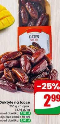 Daktyle na tacce 200 g promocja w Dino