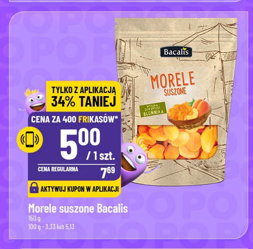 Morele suszone Bacalis promocja