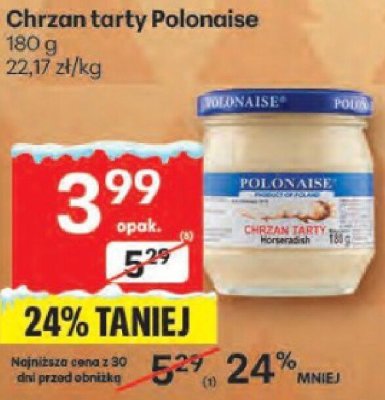 Chrzan tarty Polonaise 180g promocja w Delikatesy Centrum