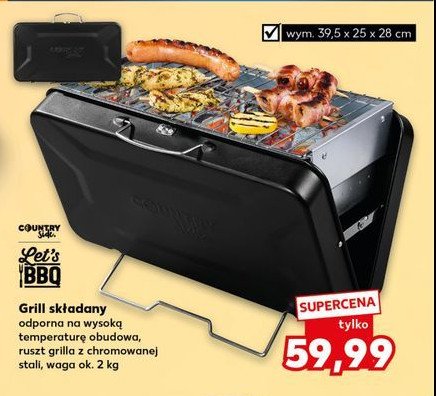 Grill sk艂adany 39.5 x 25 x 28 cm K-classic let's bbq promocja