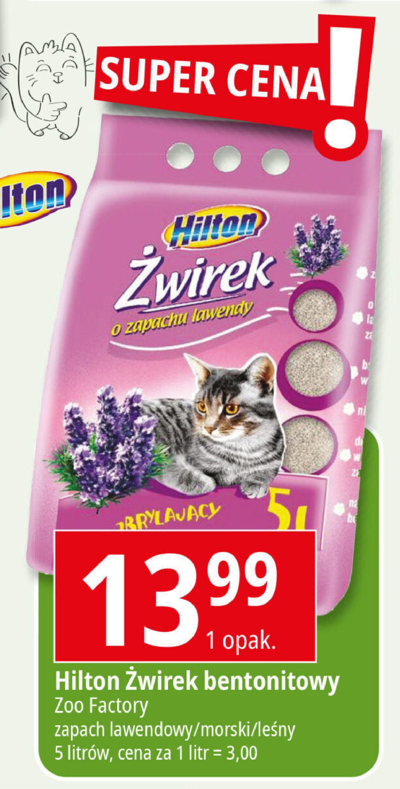 Żwirek dla kota Hilton promocja