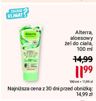 Żel do ciała aloesowy Alterra promocja