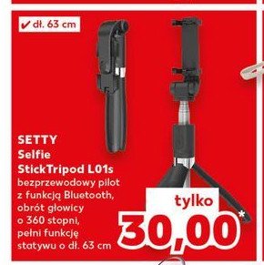 Selfie stick tripod l01s Setty promocja w Kaufland