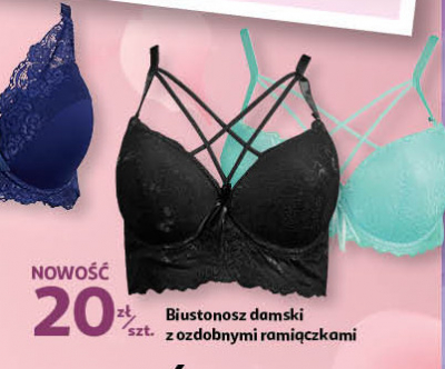 Biustonosz damski z ozdobnymi ramiączkami promocja w TOPAZ