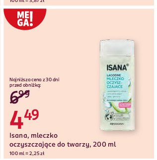 Mleczko do twarzy każdy rodzaj skóry Isana promocja w Rossmann