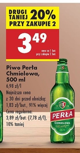 Piwo Perła chmielowa promocja w Biedronka