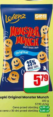 Chrupki Original Monster Munch  promocja w Dino