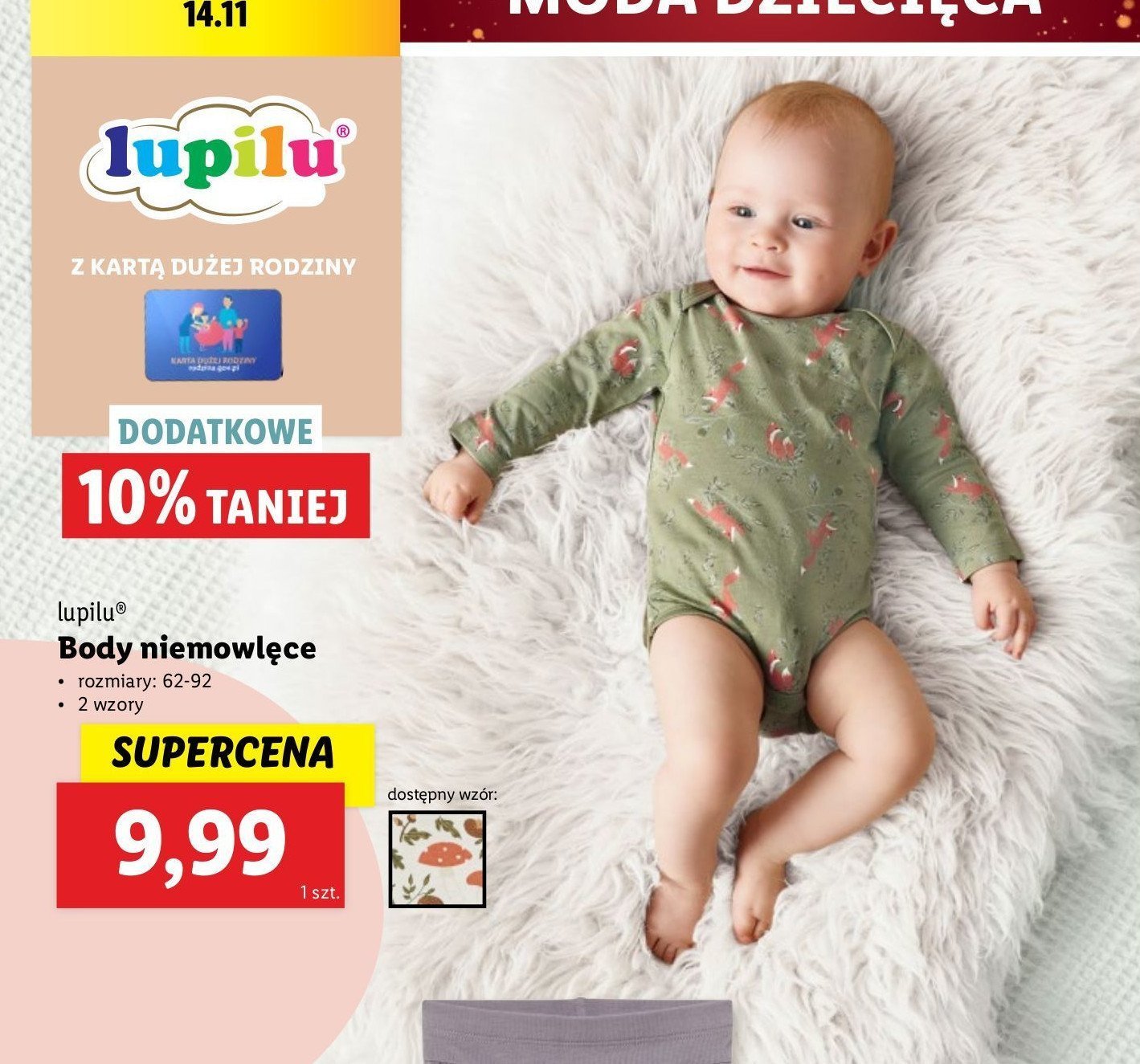 Body niemowlęce 62-92 Lupilu promocja