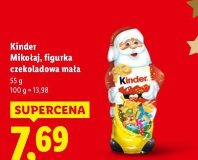 Czekolada Kinder Mikołaj figurka mała promocja w Lidl