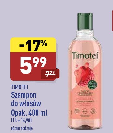 Szampon do w艂os贸w farbowanych Timotei promocja