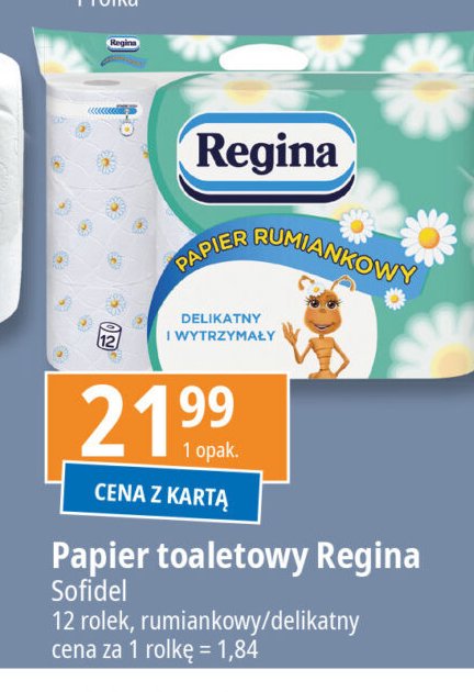 Papier toaletowy rumiankowy Regina promocja w Leclerc