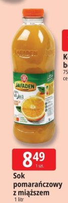 Sok pomarańczowy z miąższem Jafaden promocja w Leclerc
