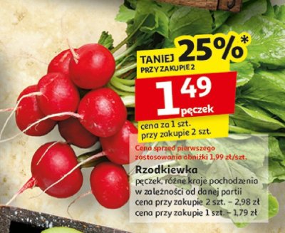 Rzodkiewka pęczek promocja w Auchan