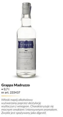 Grappa Madruzzo 0,7l promocja w Makro