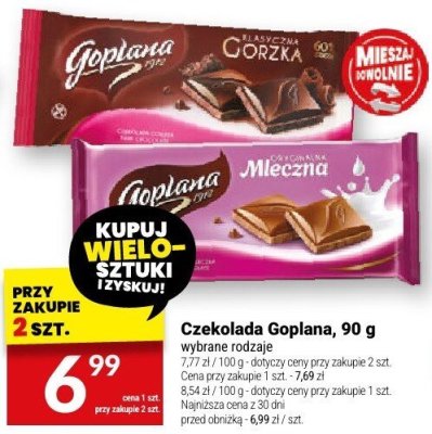 Czekolada Goplana, 90 g promocja w Twój Market