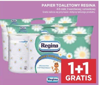 Papier toaletowy Regina 4-8 rolek 3-warstwowy rumiankowy promocja w Stokrotka