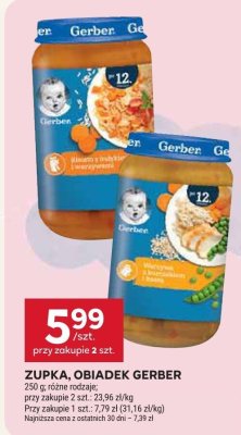 Zupka, obiadek gerber promocja w Stokrotka