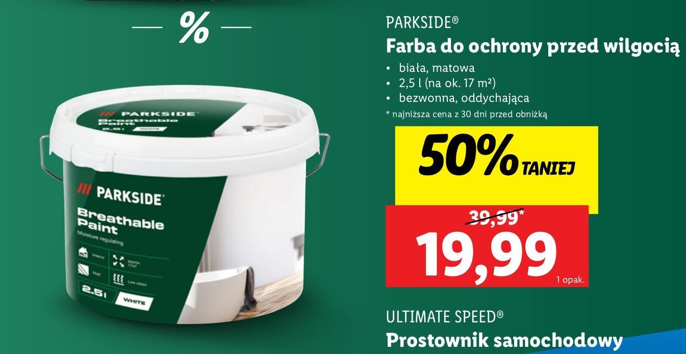 Farba do ochrony przed wilgocią Parkside promocja w Lidl