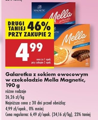 Galaretka w czekoladzie pomara艅czowa Magnetic mella promocja
