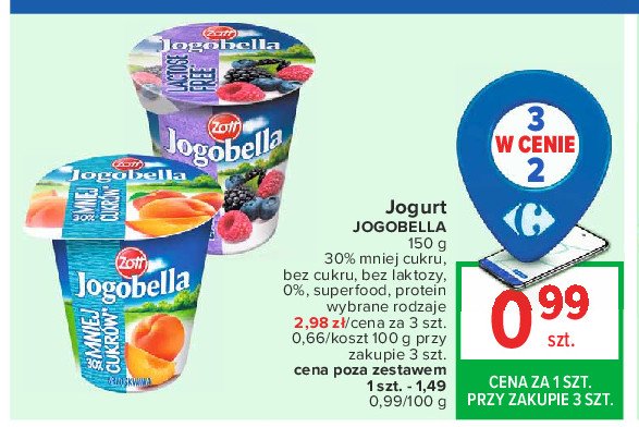 Jogurt owoce leśne Zott jogobella light promocja