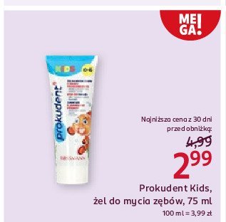 Pasta do zębów dla dzieci 0-6 Prokudent promocja