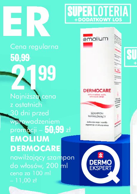 Szampon do włosów nawilżający Emolium dermocare promocja