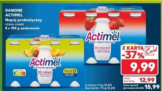 Jogurt Actimel truskawkowy promocja w Kaufland