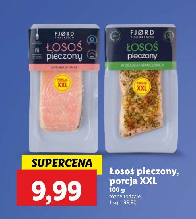 Łosoś pieczony naturalny smak Fjord fiskursson promocja w Lidl