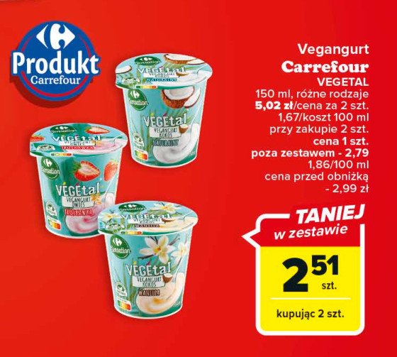 Jogurt truskawkowy Carrefour sensation promocja