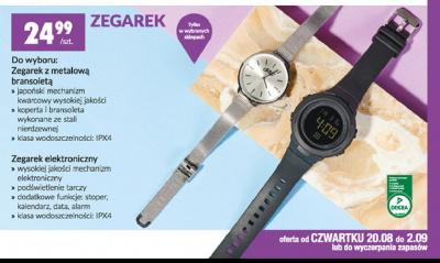 Zegarek bransoleta metalowa promocja