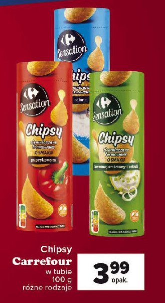 Chipsy o smaku kwaśnej śmietany i cebulki tubie promocja