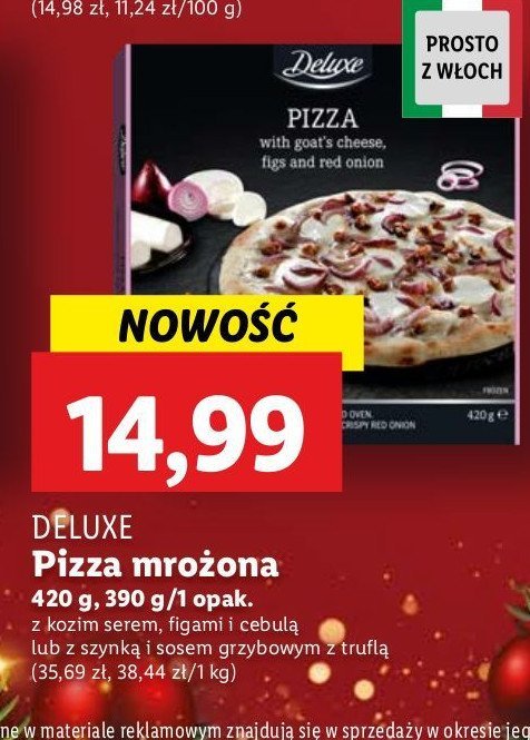 Pizza z kozim serem figami i cebulą Deluxe promocja