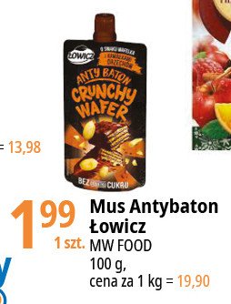 Mus crunchy wafer 艁owicz anty baton promocja